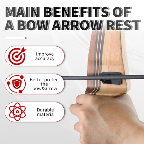 Recurve Bow Arrow Rest - 6-Pack Self-Adhesive Plastic