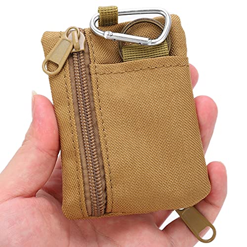 Compact EDC Pocket Pouch - Tactical Utility Organizer with Carabiner