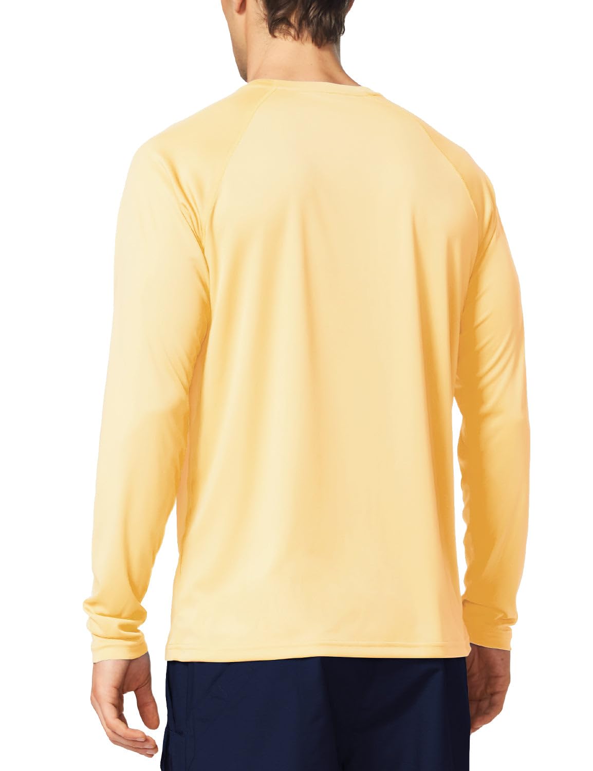 baleaf Men's UPF 50+ Sun Protection Shirts Long Sleeve 01-Custard S