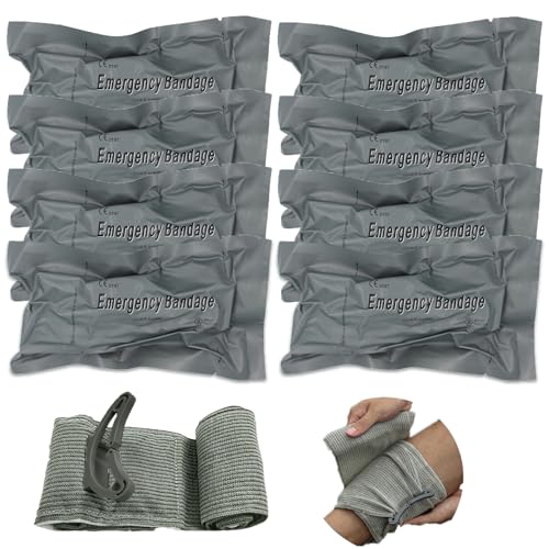 Cozii Israeli Style Emergency Trauma Bandage 6 Inch 8 Pack - Hemorrhage Control First Aid Kit