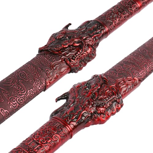 YAXAZA Red Dragon Exorcism Japanese Katana Sword Unsharpened Full Tang Collection