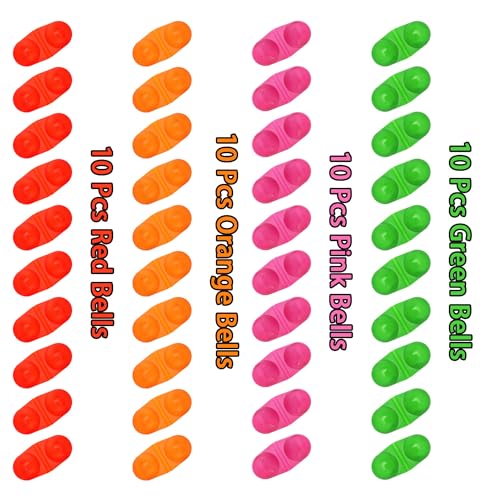 Catfish Rattle Bells - Fishing Attractor with Double Rattles, 40 Pcs in 4 Colors