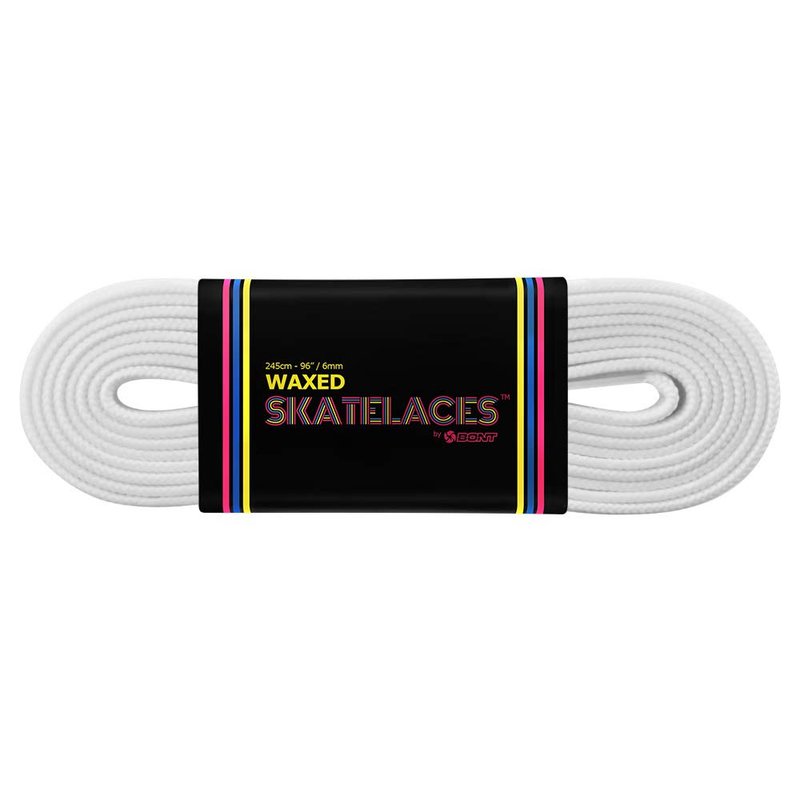 Bont Skates Waxed Laces - 6mm & 8mm - 47" 71" 79" 96" 108" - Snow White (8mm Wide / 71 inch / 180cm)
