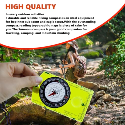 2-Pack Waterproof Orienteering Compass for Kids & Adults - Green