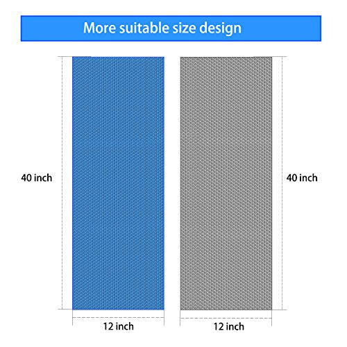 Cooling Towels Pack of 4 - 40" x 12" Soft Breathable Towels - Grey & Light Blue