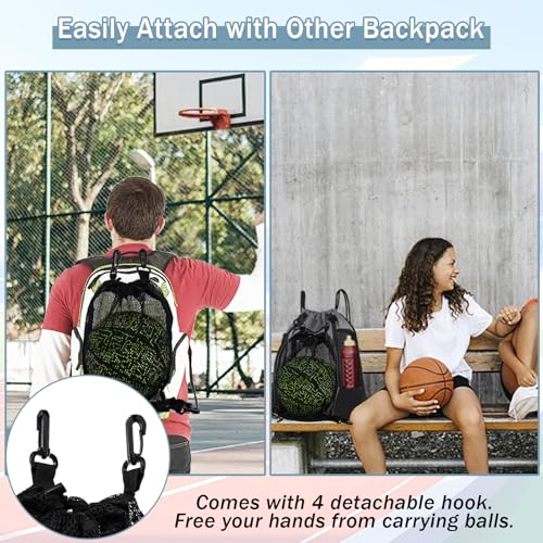 Drawstring Basketball Backpack - Coal Black, Foldable Sports Sack