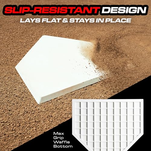 Heavy-Duty Rubber Home Plate for Baseball & Softball Practice