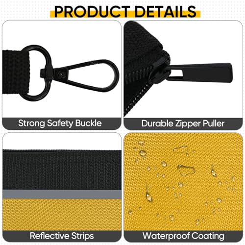 TICONN Tool Pouches with Zipper, 1680D Oxford Small Tool Bags, Waterproof Utility Bag Zipper Pouch for Tool Organizers and Storage (9 Pack Combo)