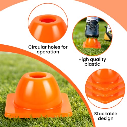 GKXMAXIWANG 12-Pack Orange Heavy Duty Agility Training Cones - Windproof & Shatterproof Sports Markers