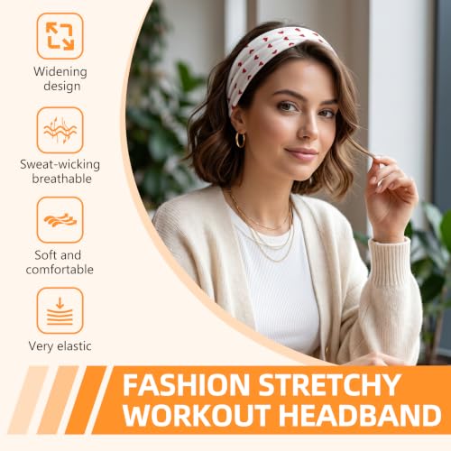 VANRUID 8PCS Polka Dot Summer Elastic Non-Slip Hair Headbands for Women