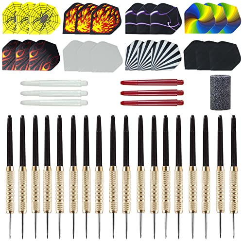 Professional Steel Tip Darts Set - 18g Darts with Case & Accessories