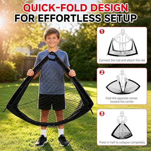 Kids Soccer Goals Set - 2 Pack 4x3 FT with Targets & Carrying Bag