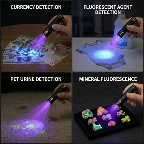 USB-C Rechargeable 365nm UV Flashlight - Mini Blacklight