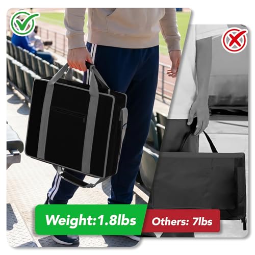 Adjustable Stadium Seats with Back Support - 2 Pack Bleacher Chairs