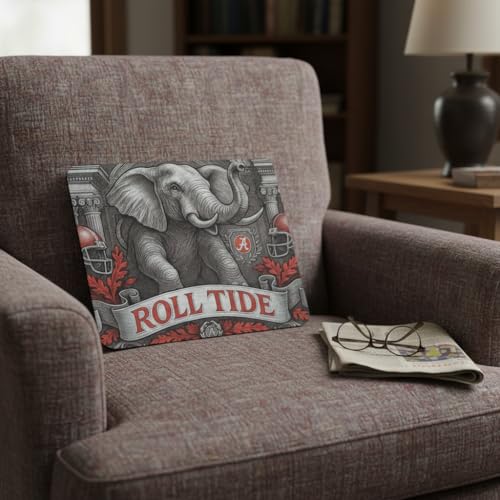 Crimson Football Fan Mouse Pad - Vintage Alabama Elephant Mascot