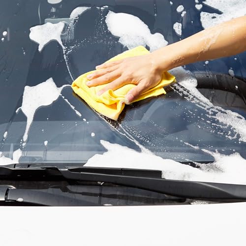 Blue/White/Yellow 48-Pack Microfiber Cleaning Cloths - Highly Absorbent & Scratch-Free