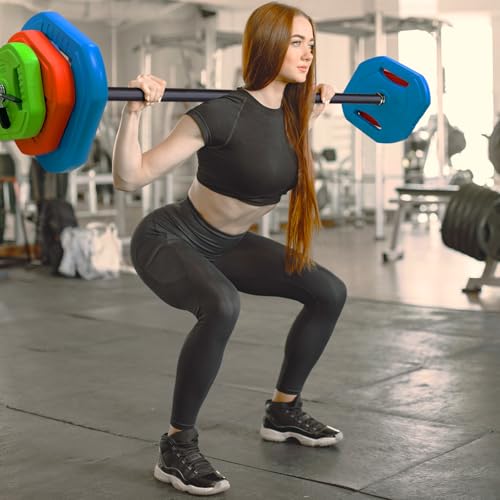Adjustable Barbell Weight Set with Cardio Pump - 44 LB Multi-Color