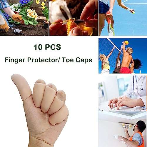 10 Medium Gel Finger Cots - Relief for Arthritis & Eczema