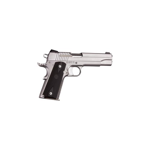 Hogue 1911 Government, Commander, & Clone Models Checkered w/Diamonds OverMolded Rubber Grip Panels, Black - 45010