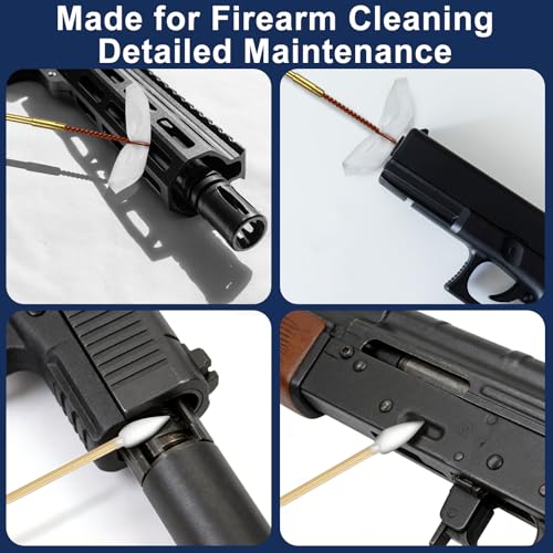 Comprehensive Gun Cleaning Supplies Kit - 300 Patches & 50 Swabs