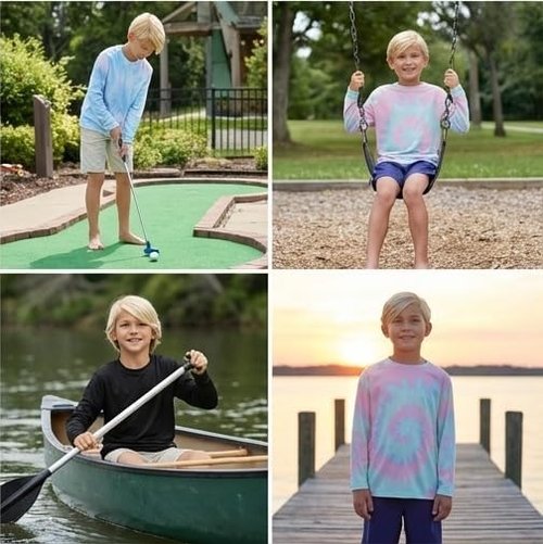 INGEAR Boys’ Rash Guard Swim Shirt - UPF 50+ Quick-Dry Sun Protection for Swimming & Surfing | XS–XL