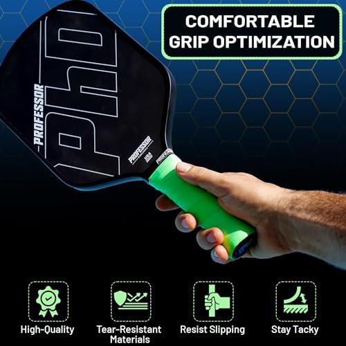 Pickleball Paddle Overgrip Tape - Max Tacky, 6-Pack Neon Glow