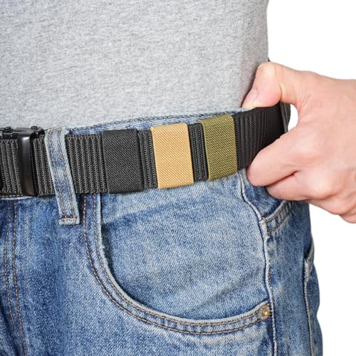 Elastic Belt Keepers - Durable Strap Holders for Duty Belts - Black - 6 Pack