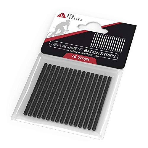 Tubeless Tire Repair Strips - 16 Replacement Plugs for All Styles