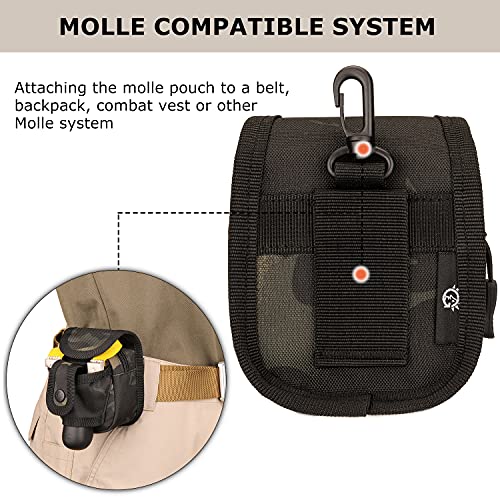 SunForMorning Tactical Slingshot Ball Pouch with MOLLE Black