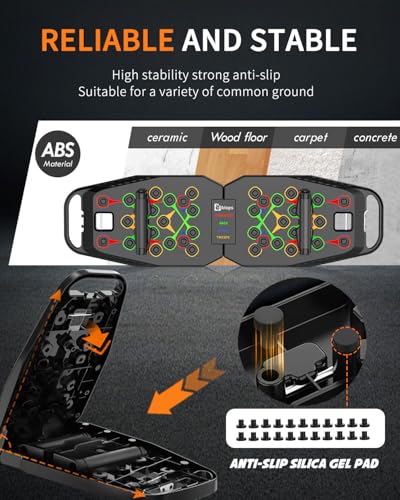 Push Up Board & Pilates Bar - 25-in-1 Foldable Fitness Equipment - Solo Black