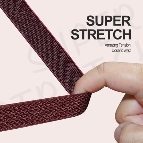 Oanux 10 Pack Stretchy Nylon Fitbit Charge 6 & 5 Bands for Women & Men - Elastic Sport Wristbands, Variation: charge5-10pB