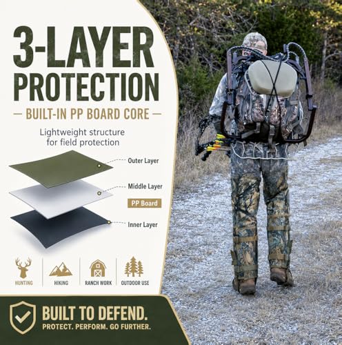 Qiullen Snake Bite Gaiters - Lightweight 1000D Nylon Hunting & Hiking Leg Protectors