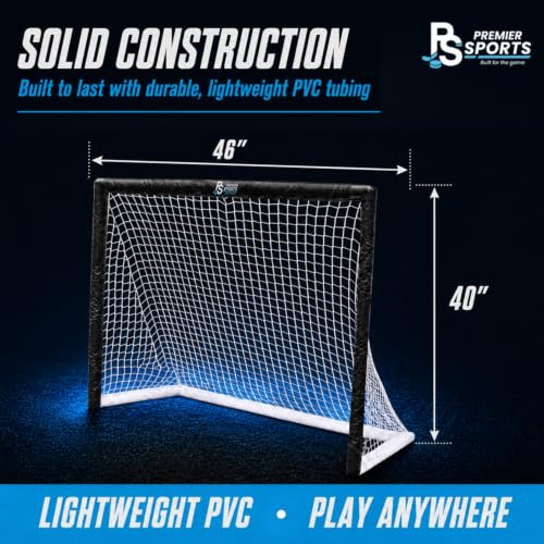 Portable 46" PVC Street Hockey Goal & Shooter Tutor - Indoor/Outdoor