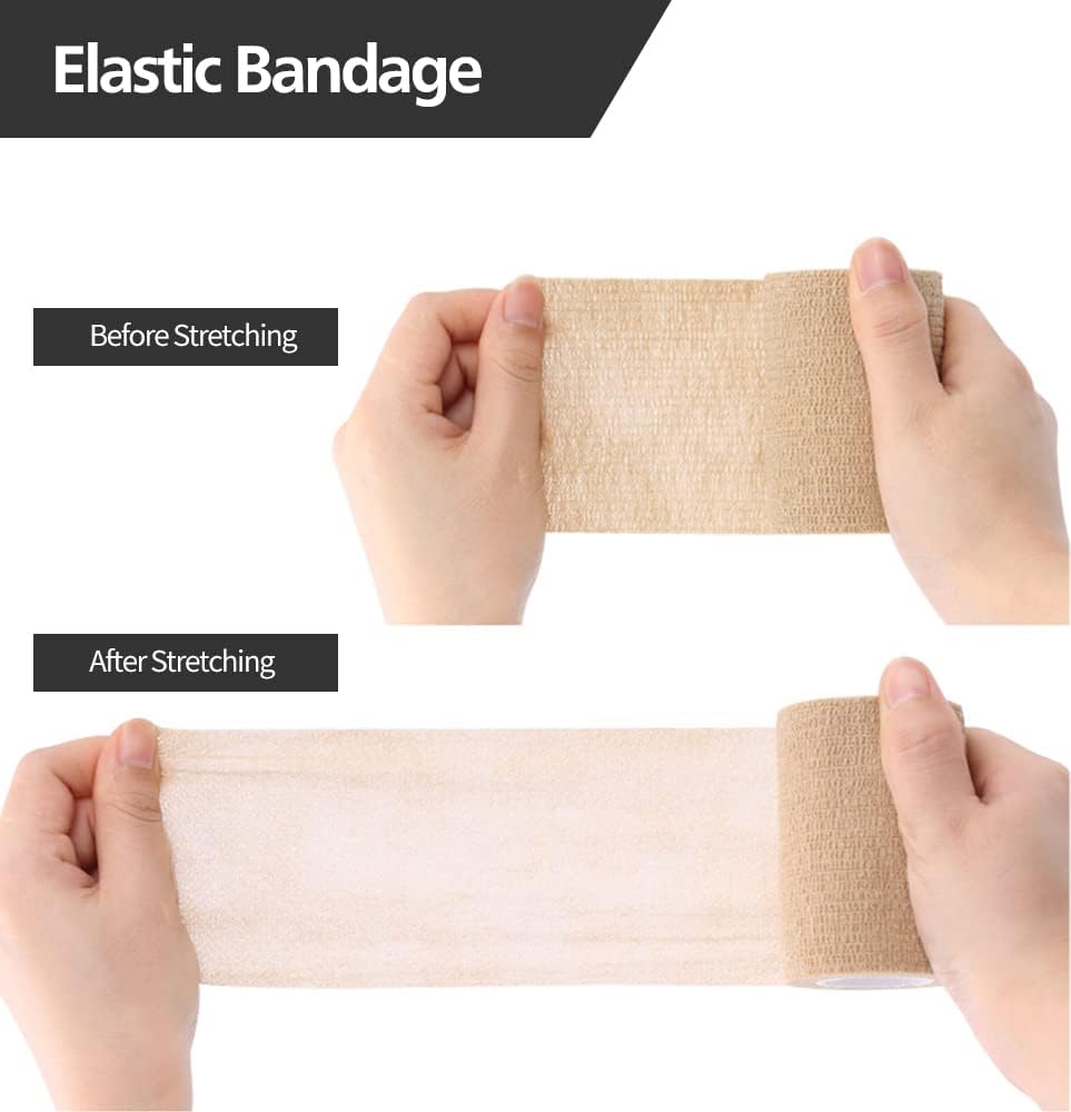 Skiennix Self-Adhesive Bandage Wraps - 12pcs, 2in x 5 Yards | Ideal for Sports, Wrist & Ankle Support