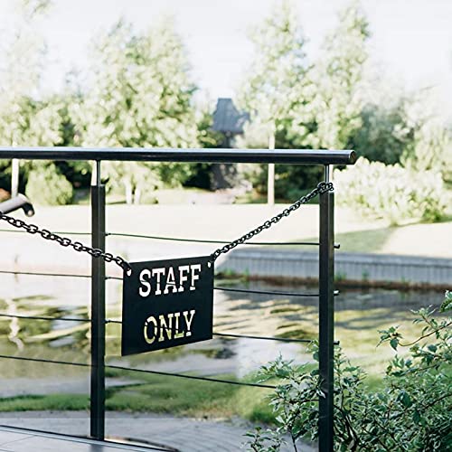 Acrux7 Plastic Chain 82 FT. 1.5 Inch Diameter Black Plastic Chain Link, Light Weight UV Protected Plastic Chain Barrier for Hanging Halloween Fake Chains Decoration, Chains Cosplay