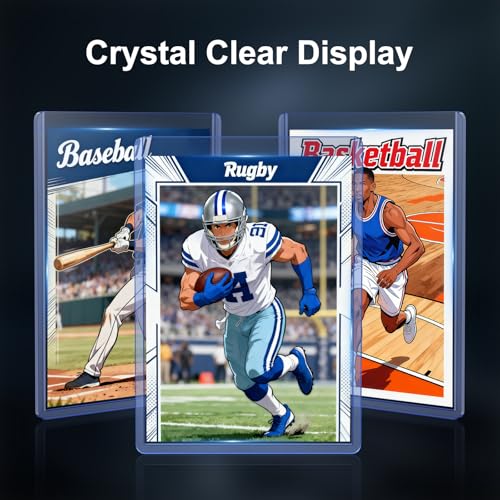 25 Count 55pt Top Loaders & Soft Thick Card Sleeves Set - Baseball, Basketball, Football