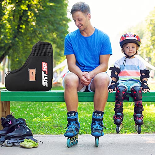 Roller Skate Bag with Adjustable Shoulder Strap - Black
