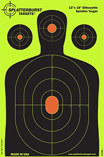 High Visibility Splatter Targets - 12x18 Inch Fluorescent Yellow