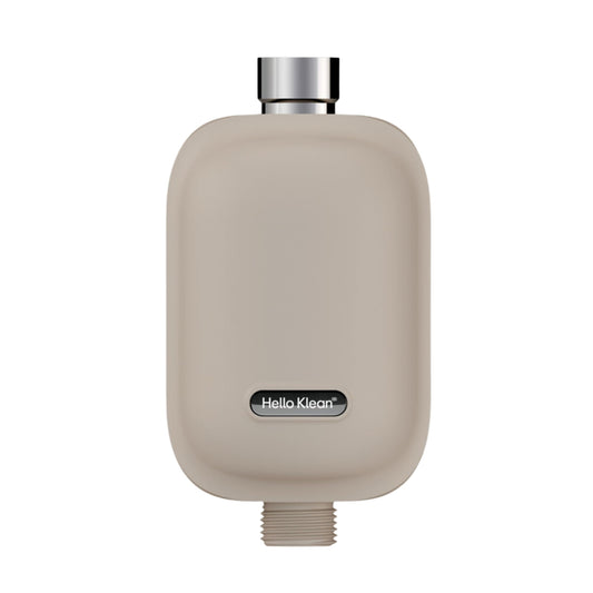 Hello Klean Shower Filter in Beige - Filter Unwanted Metals, Chlorine & Impurities Found in Shower Water - Improves Quality of Skin & Hair - Quick Easy Install For In-Line & Electric Shower