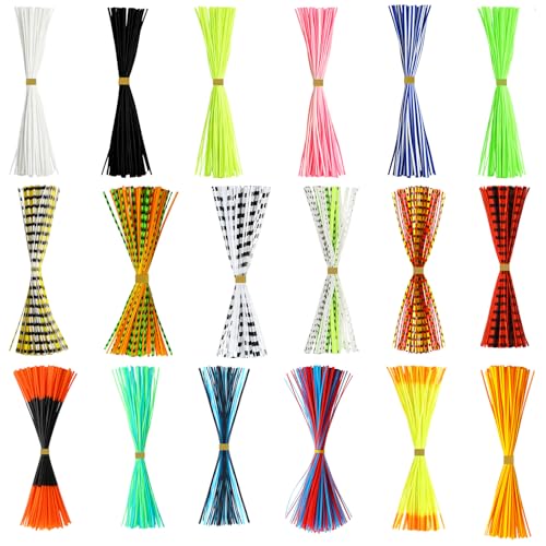 18 Colors Silicone Rubber Fly Tying Materials Kit for Fishing