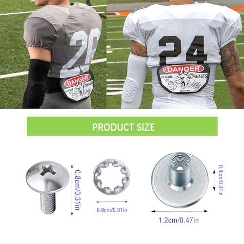Football Back Plate Screws - Universal Fit Silver Hardware