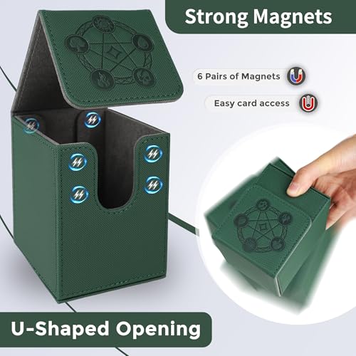 MTG Commander Deck Box Holds 100+ Double-Sleeved Cards