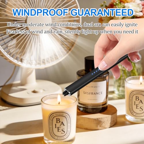 Rechargeable Electric Candle Lighter - Windproof Black