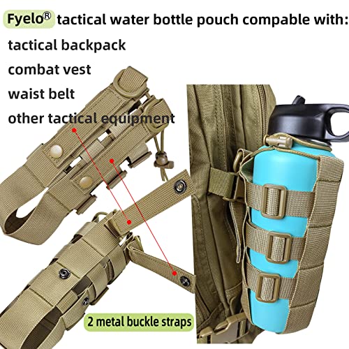 Molle Tactical Water Bottle Holder - Adjustable 16-64 oz - Green
