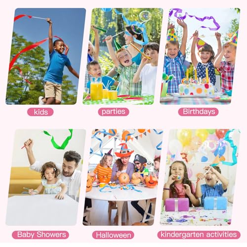 10 Pcs Dance Ribbons Set - Rainbow Gymnastics Ribbon Wands