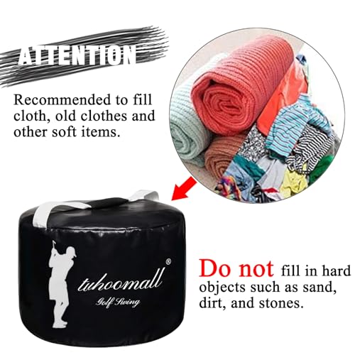 TuhooMall Black Golf Impact Power Smash Bag for Swing Training Waterproof Durable