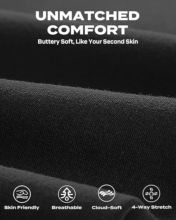 TNNZEET Capri Leggings - High Waisted Tummy Control Yoga Pants with Pockets | Black Workout Leggings