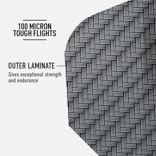 Premium 100 Micron Dart Flights - 5 Sets Black (15 Flights Total)