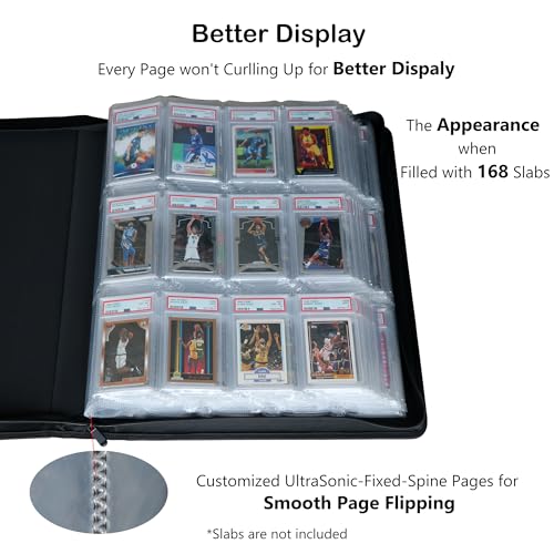 Rayvol 12-Pocket PSA Slab Card Binder Holds 168 Graded Collectible Cards