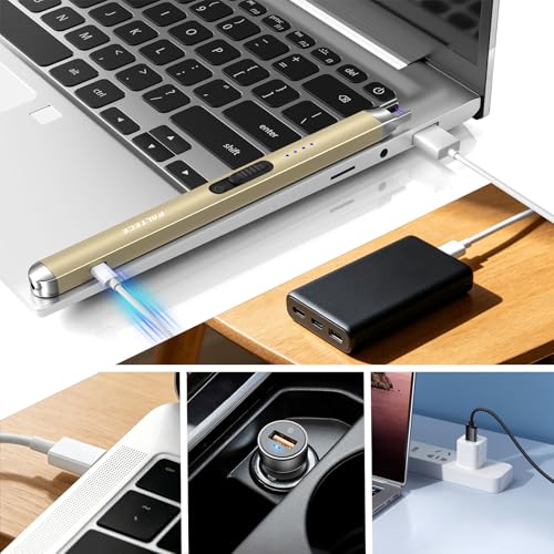 Flameless Plasma Arc Lighter - USB-C Rechargeable, Gold